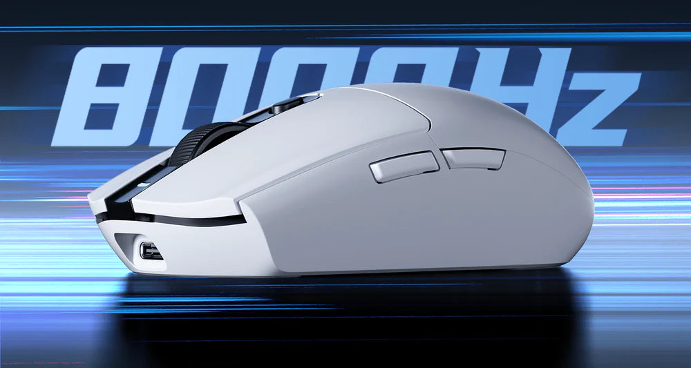 MCHOSE G3 Dual 8K High-Performance Wireless Gaming Mouse (White)