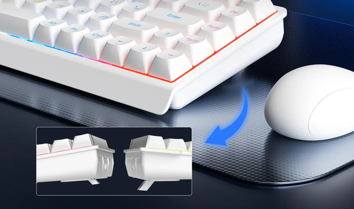 FURYCUBE IP68s Wireless Mechanical-Feel Gaming Keyboard White