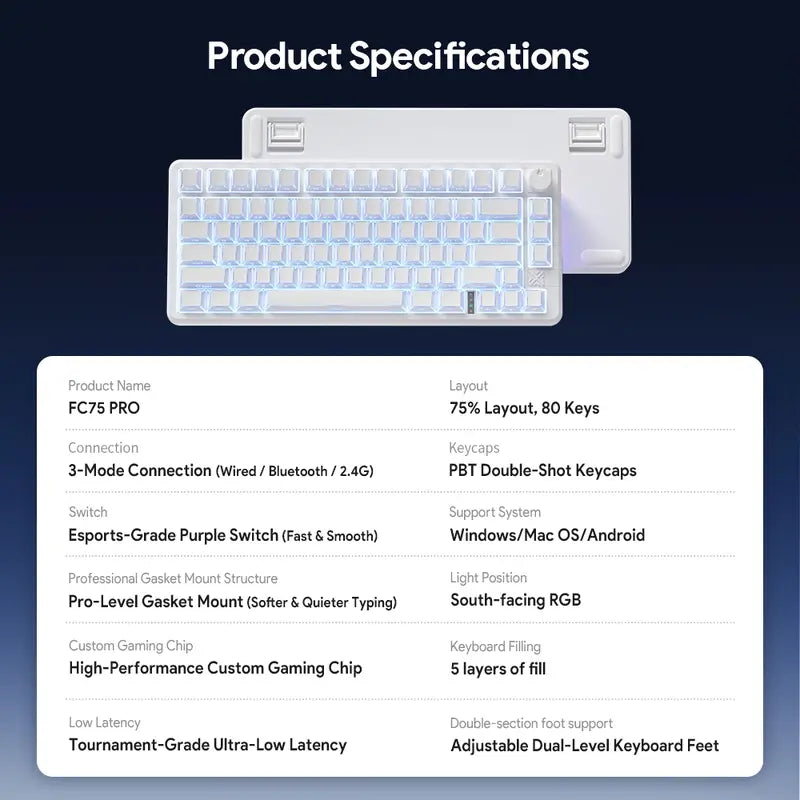 FC75 Pro Gasket Mechanical Keyboard