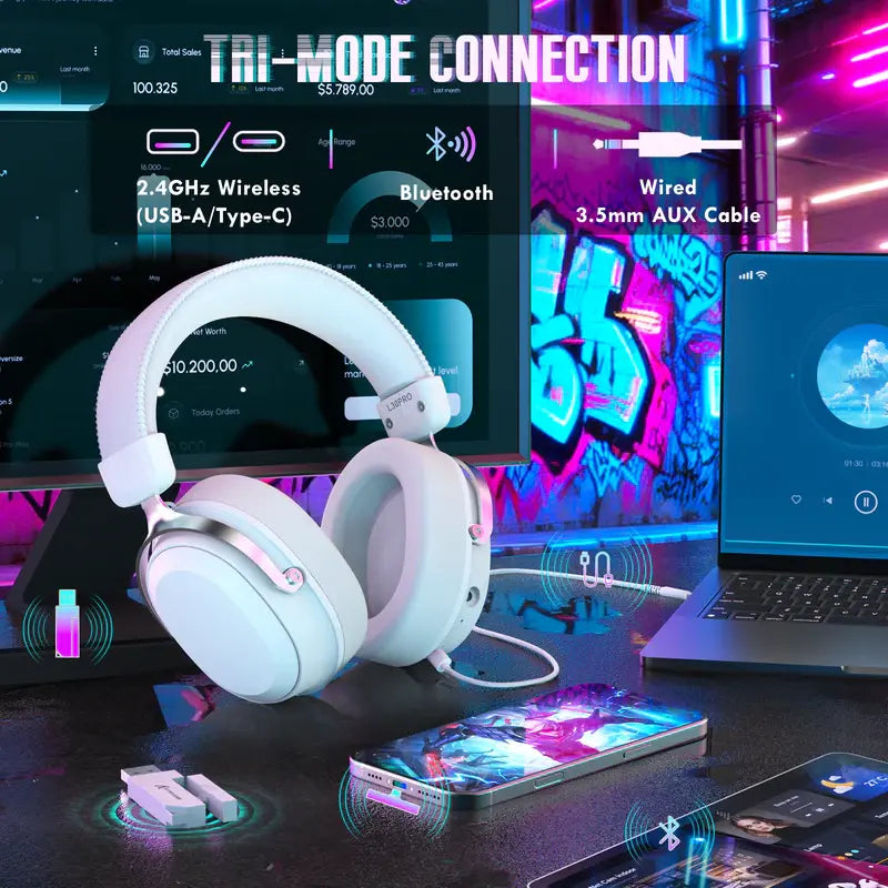 ATTACK SHARK L30PRO Tri-Mode Wireless Gaming Headset – 7.1 Surround Sound