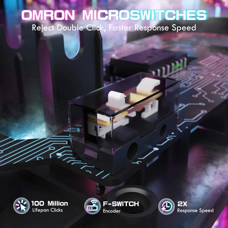 ATTACK SHARK X1 Tri-Mode Wireless Gaming Mouse (With RGB Touchpad Dock)