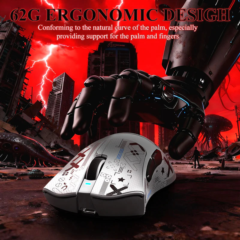 ATTACK SHARK V3PRO Ultra-Light Tri-Mode Gaming Mouse with Charging Dock – 25,000 DPI
