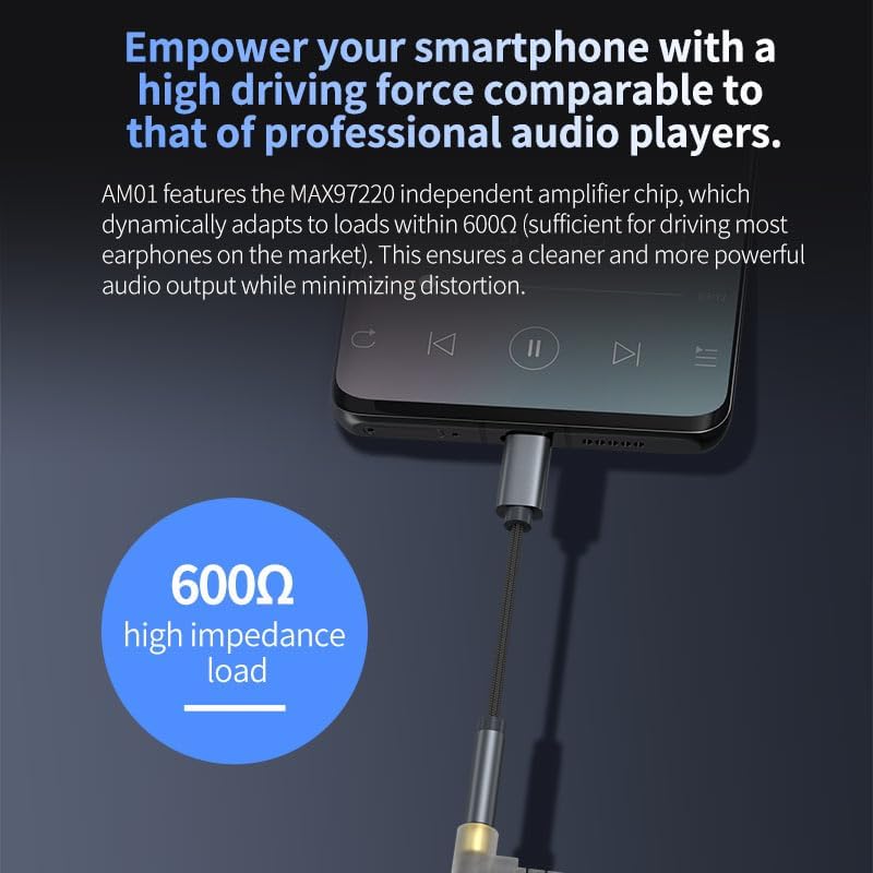 KZ AM01 Portable Type-C DAC & Amplifier – Hi-Fi Audio Adapter
