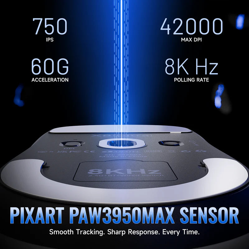ATTACK SHARK X8 ULTIMATE Tri-Mode Lightweight Gaming Mouse – 42,000 DPI