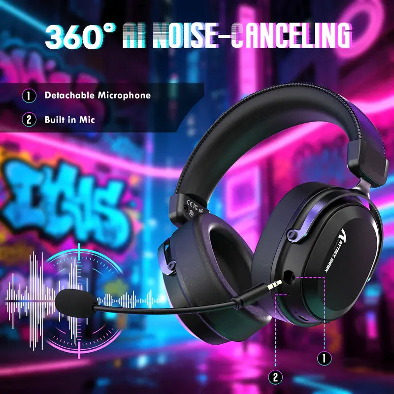 ATTACK SHARK L30PRO Tri-Mode Wireless Gaming Headset – 7.1 Surround Sound