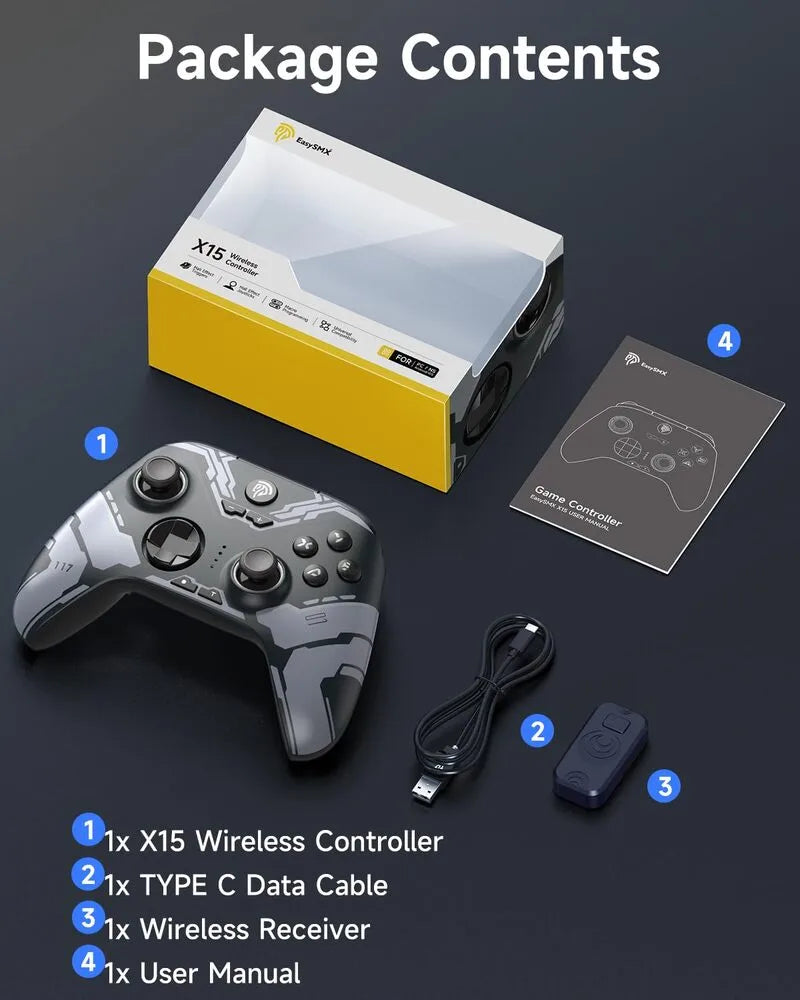 EasySMX X15 RGB Controller with Hall Trigger and Hall Joystick