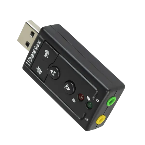 USB 7.1 Channel 3D Audio Adapter – External Sound Card