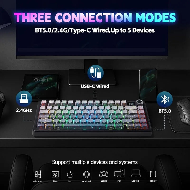 AULA F75 MAX 75% RGB Mechanical Wireless Gaming Keyboard