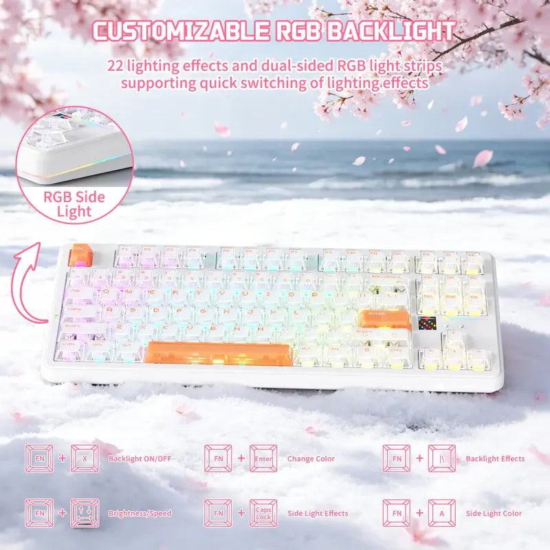 ATTACK SHARK X87 ULTRA Wireless Mechanical Keyboard with 8K Wireless Receiver