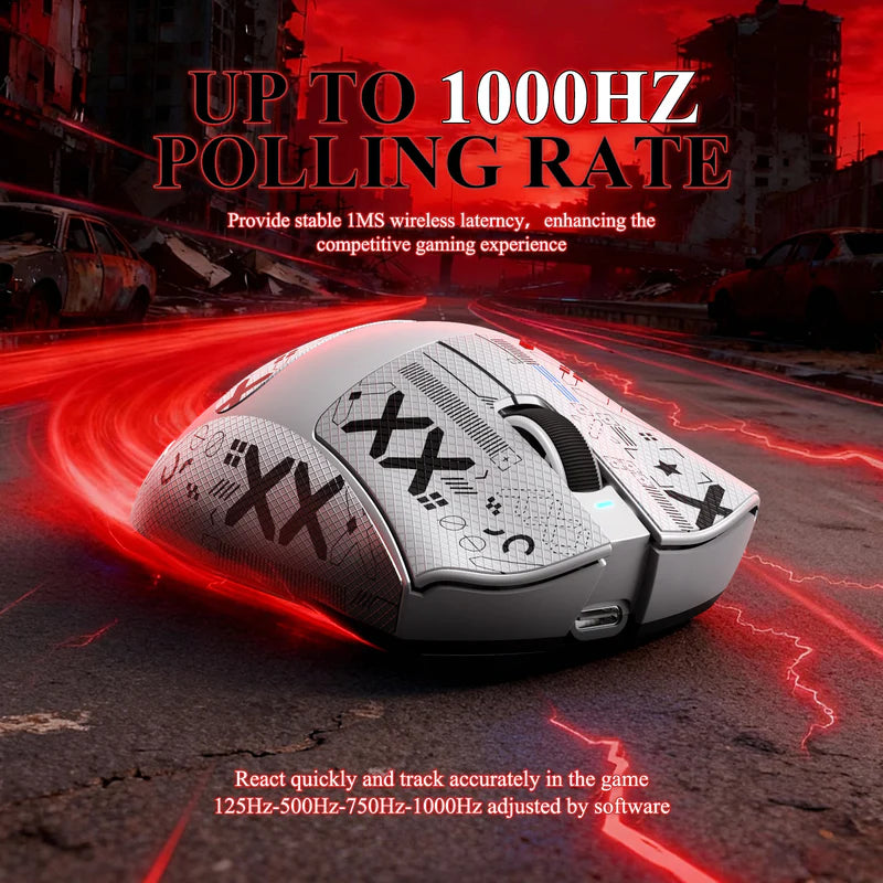 ATTACK SHARK V3PRO Ultra-Light Tri-Mode Gaming Mouse with Charging Dock – 25,000 DPI