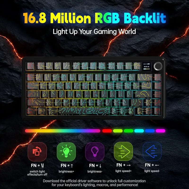 AULA F75 MAX 75% RGB Mechanical Wireless Gaming Keyboard