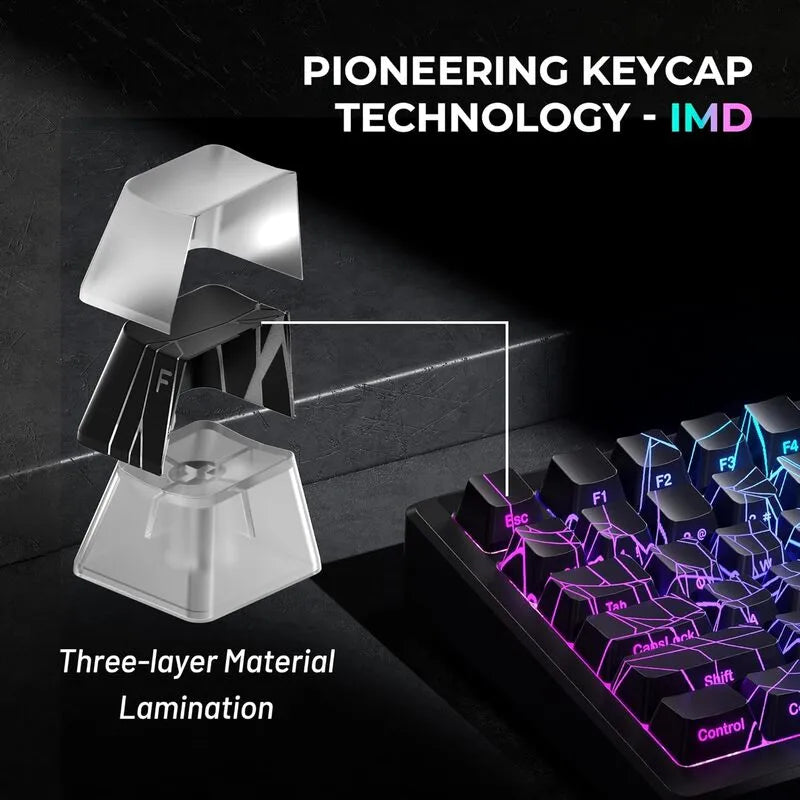 FGT-23K Spider Web 118-Key Shine-Through Keycap Set (Black)