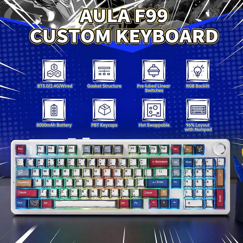 AULA F99 Pro Knob Mechanical Keyboard