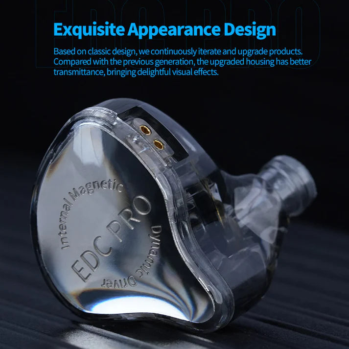 KZ EDC Pro Earphones with Mic – OFC Flat Cable