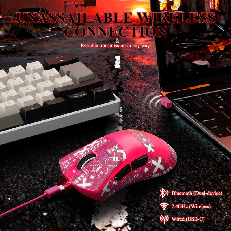 ATTACK SHARK V3PRO Ultra-Light Tri-Mode Gaming Mouse with Charging Dock – 25,000 DPI