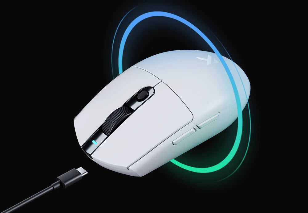 MCHOSE G3 Dual 8K High-Performance Wireless Gaming Mouse (White)