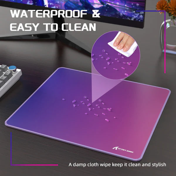 ATTACK SHARK CM03 Purple-Blue Gradient eSport Gaming Mouse Pad (Rainbow Coated)
