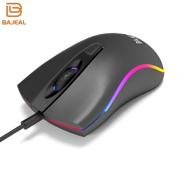 BAJEAL D1 Wired RGB Gaming Mouse Compact • Ambidextrous • RGB LED Backlit