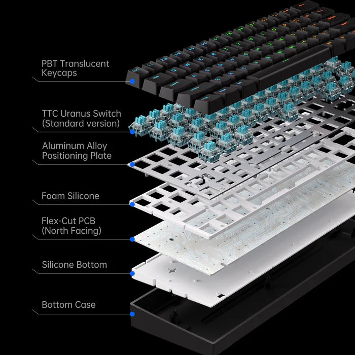 MCHOSE Ace 60 Pro Hall Effect KTEK Magnetic switch Gaming Keyboard Black