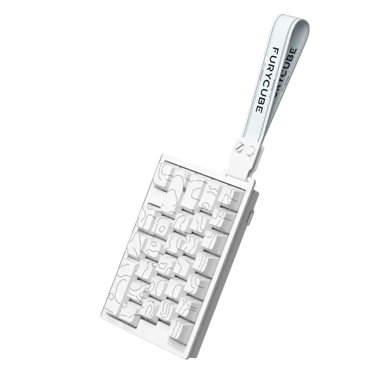 FURYCUBE M30HE Hall Effect Magnetic Switch Gaming Keyboard White Contour Line