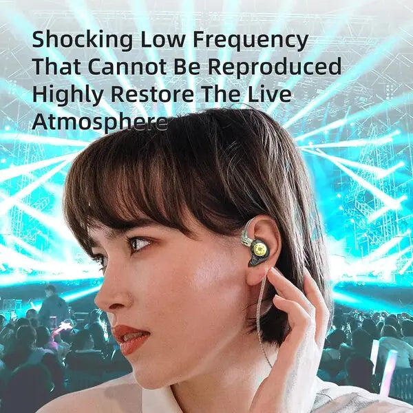 KZ EDX PRO X Wired In-Ear Monitor – 10mm Dynamic Driver, Deep Bass, HD Mic, Detachable 2-Pin Cable