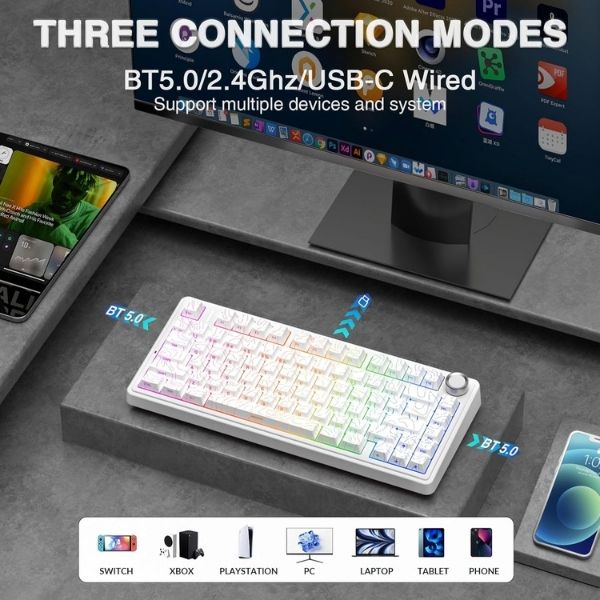 AULA F75 Pro Knob Side-Printed Mechanical Keyboard