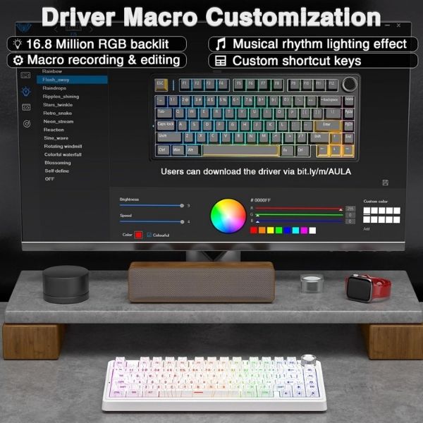 AULA F75 Pro Knob Side-Printed Mechanical Keyboard
