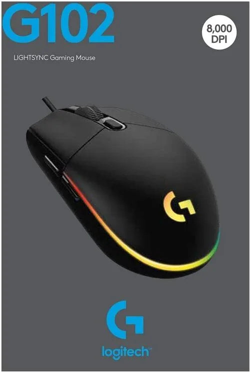 Logitech G102 Light Sync Gaming Mouse Black