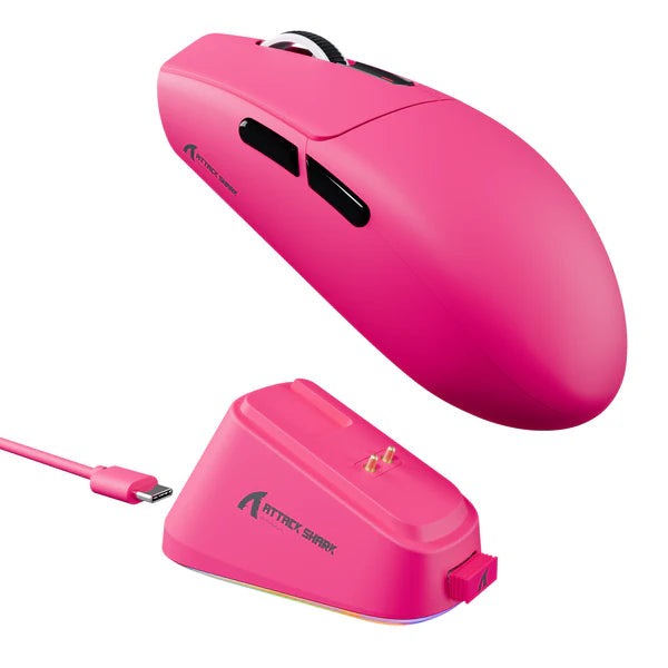 ATTACK SHARK G3PRO Tri-Mode Wireless Gaming Mouse – Ultra-Light, RGB, 25K DPI, Charging Dock