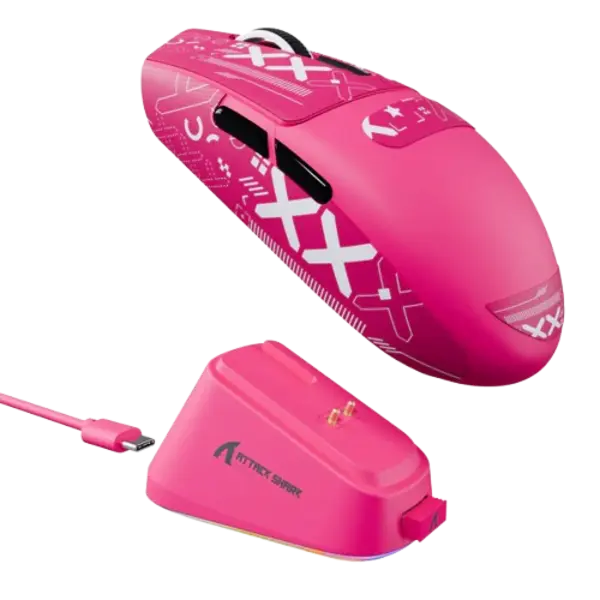 ATTACK SHARK G3PRO Tri-Mode Wireless Gaming Mouse – Ultra-Light, RGB, 25K DPI, Charging Dock
