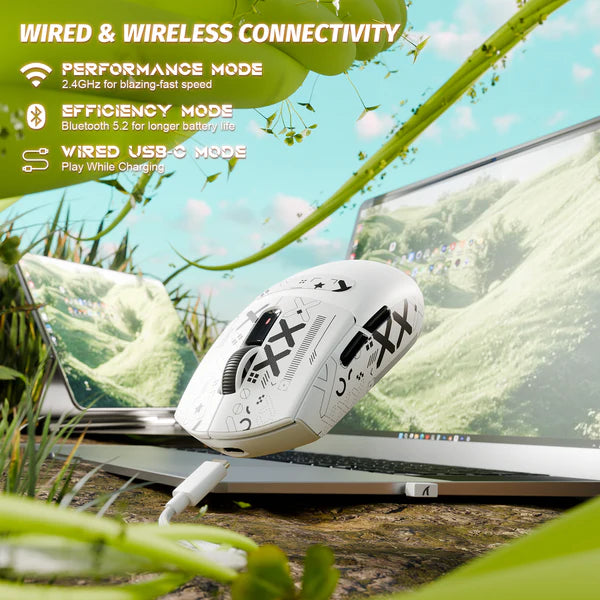 ATTACK SHARK G3 Tri-Mode Wireless Gaming Mouse – Ultra-Lightweight, 25K DPI, RGB, Triple Connection