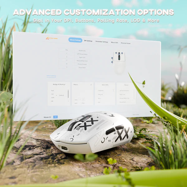 ATTACK SHARK G3 Tri-Mode Wireless Gaming Mouse – Ultra-Lightweight, 25K DPI, RGB, Triple Connection