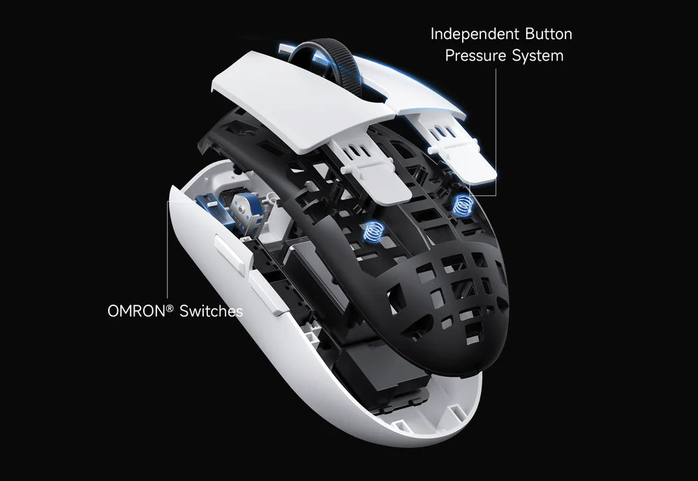 MCHOSE G3 Dual 8K High-Performance Wireless Gaming Mouse (White)
