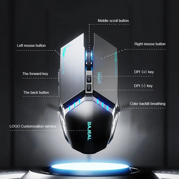 BAJEAL G7 RGB Gaming Mouse – Ergonomic 7D, 3200 DPI, Wired Optical Mouse
