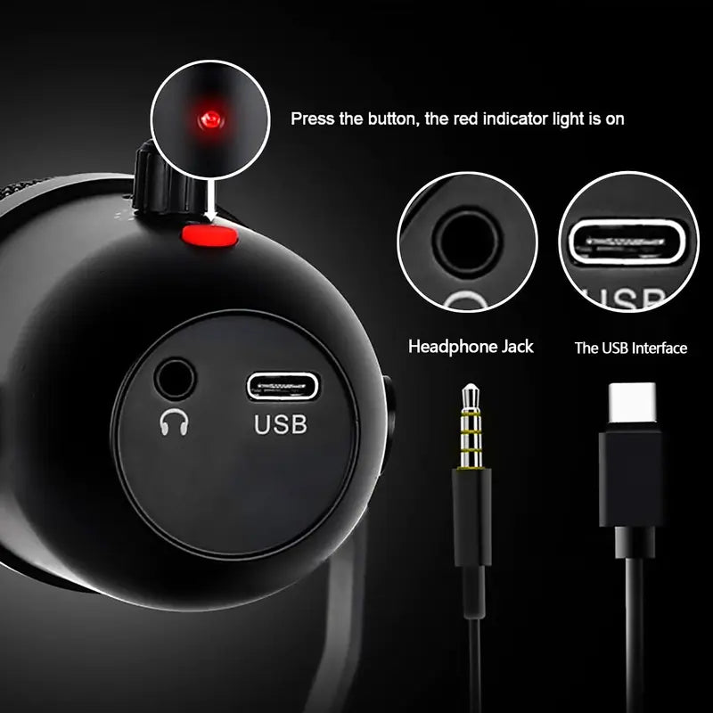 GAM-U12 Professional USB Condenser Desktop Microphone Set