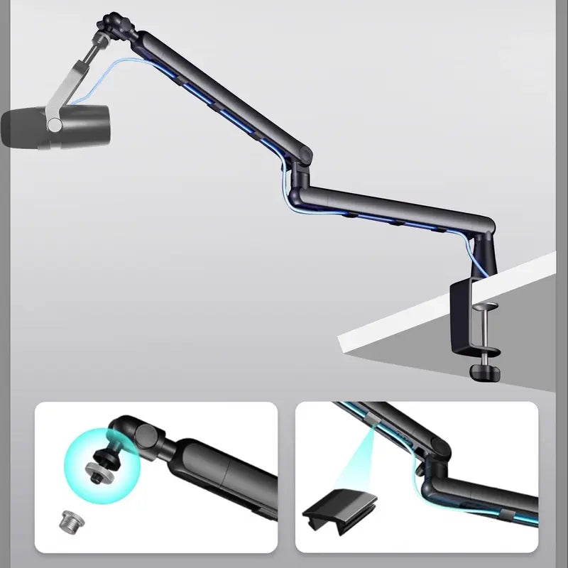 GAZ-NB10 Professional Adjustable Microphone Boom Arm Stand with Table Clamp