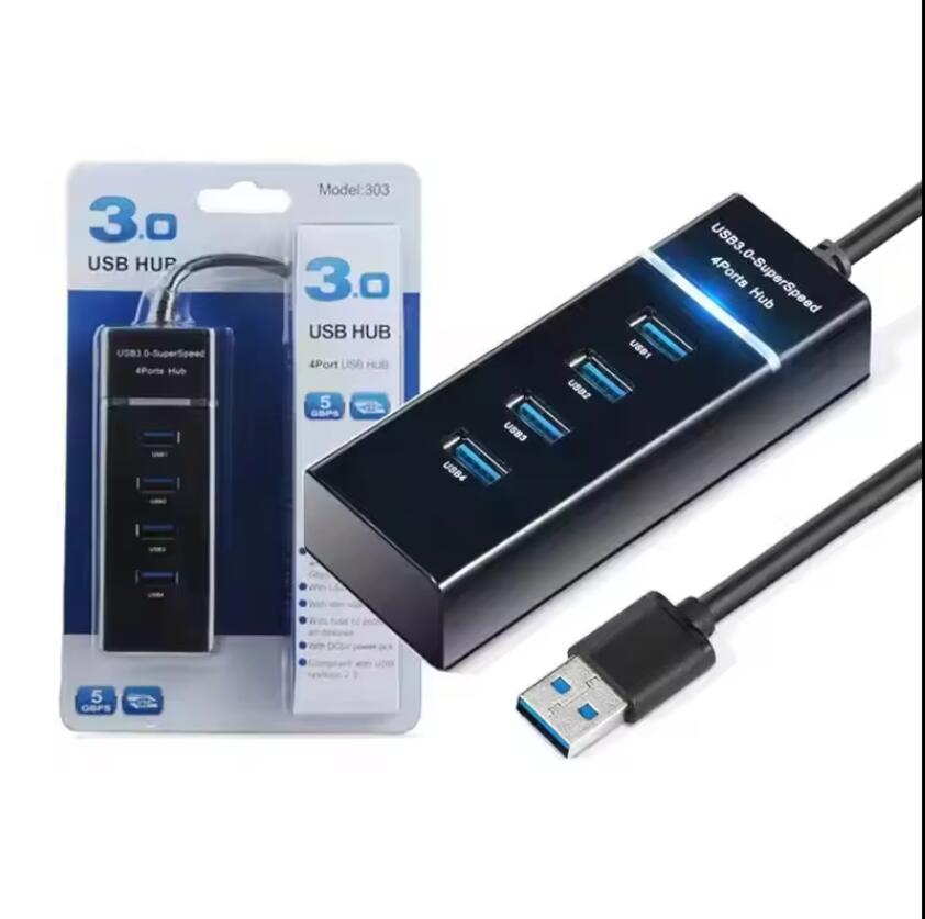 4-Port Powered USB 2.0 Hub with 1.2M Long Cable & Fuse Protection