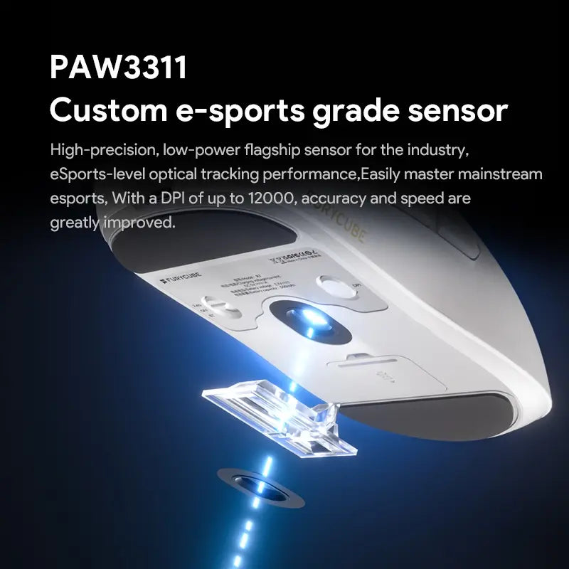 FURYCUBE R7 Tri-Mode Wireless Gaming Mouse