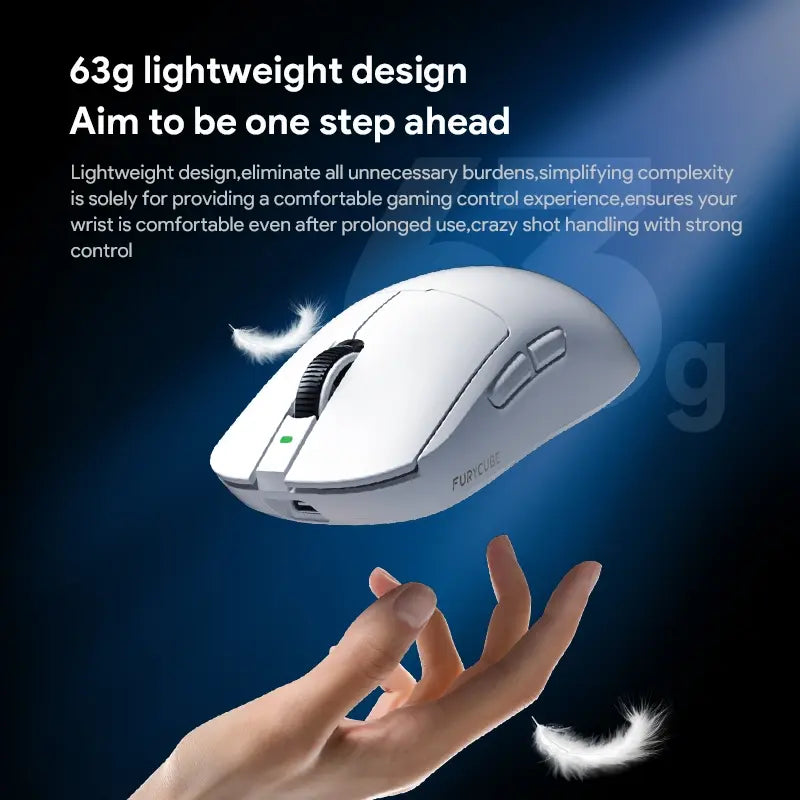 FURYCUBE R7 Tri-Mode Wireless Gaming Mouse