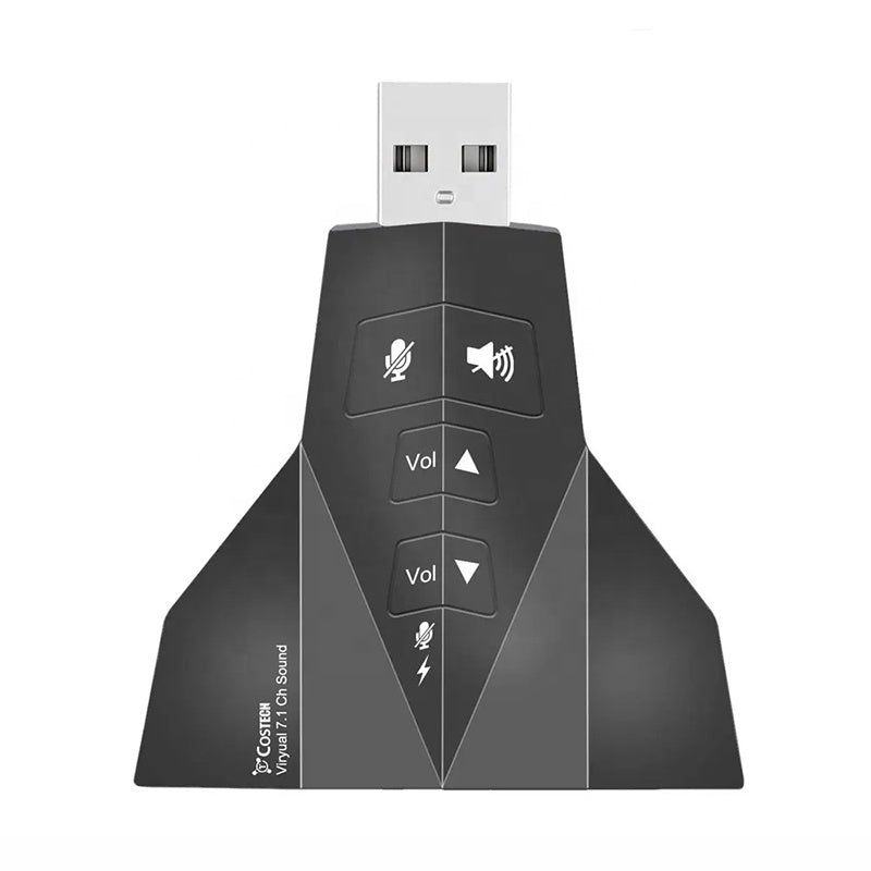 USB 7.1 Channel External Sound Card | Audio Adapter with Headphone & Mic Jacks