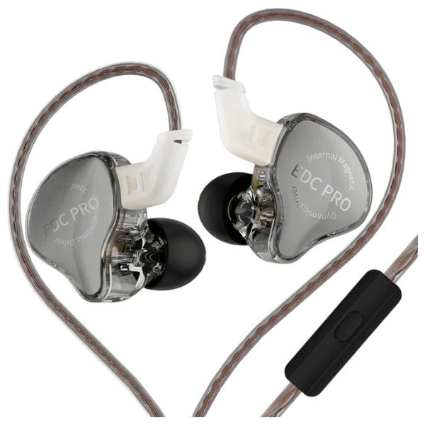 KZ EDC Pro Earphones with Mic – OFC Flat Cable