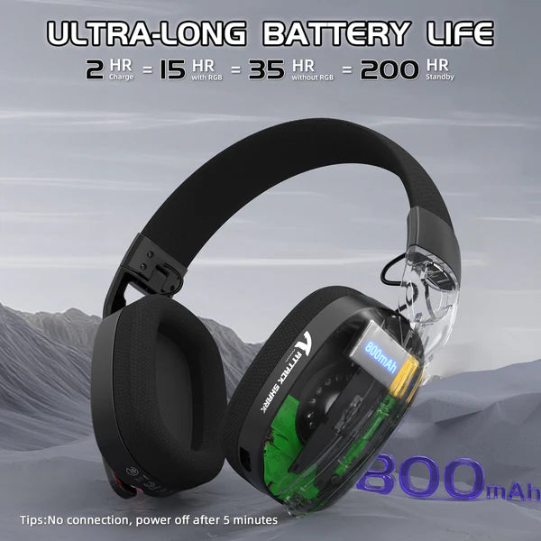 ATTACK SHARK L90 Foldable RGB Ultra-Light Tri-Mode Gaming Headset