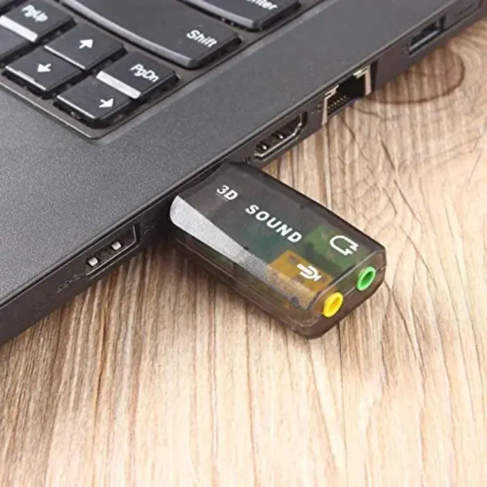 USB 5.1 Channel 3D Audio Adapter – External Sound Card
