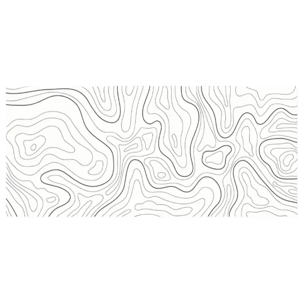 FGT 9 Aqua Waterproof Natural Rubber Mousepad – White Topographic
