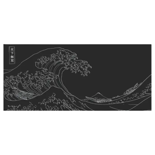 FGT 5 Aqua Waterproof Natural Rubber Mousepad – Japanese Sea Wave