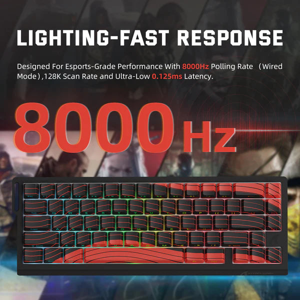 ATTACK SHARK X68PRO HE Wireless Rapid Trigger Magnetic Keyboard