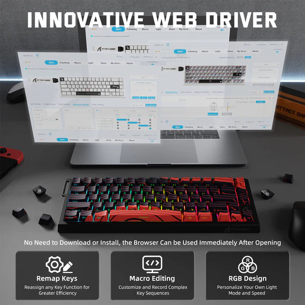 ATTACK SHARK X68PRO HE Wireless Rapid Trigger Magnetic Keyboard