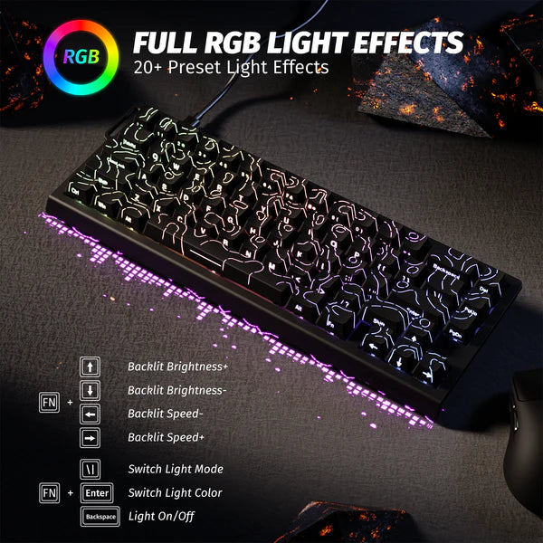 ATTACK SHARK X68HE Rapid Trigger Keyboard Magnetic Switch