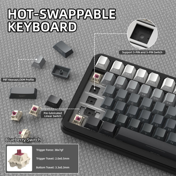 ATTACK SHARK X85PRO Tri-mode Gasket Mechanical Keyboard