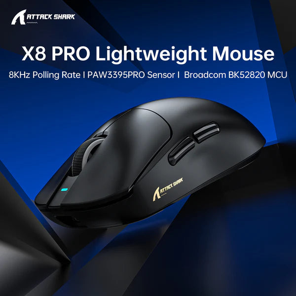 ATTACK SHARK X8PRO Tri-mode Wireless Gaming Mouse 40000 DPI Ultra Lightweight